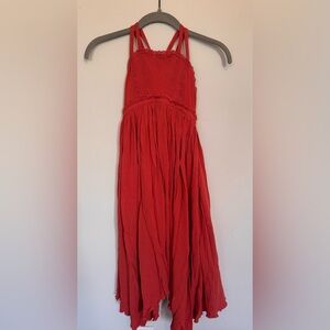 Red Boho Sleeveless Maxi Dress